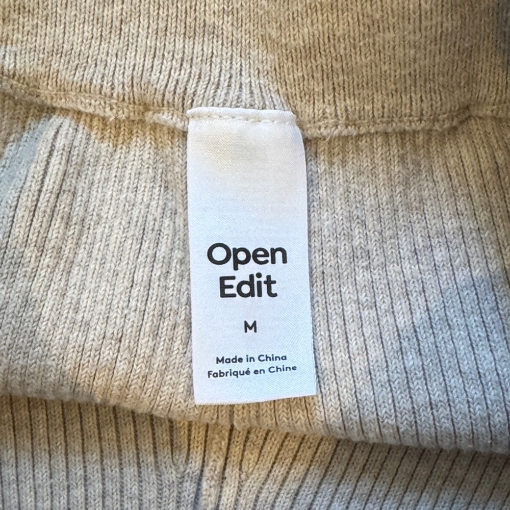 Open Edit | Soft Ribbed Strapless Two-Piece Set | Size Medium - Picture 3 of 3